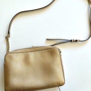 Gold Michael Kors Crossbody Bag